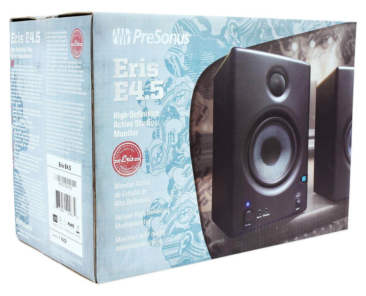PreSonus E4.5 4.5in. Active Studio Monitor Speakers PAIR