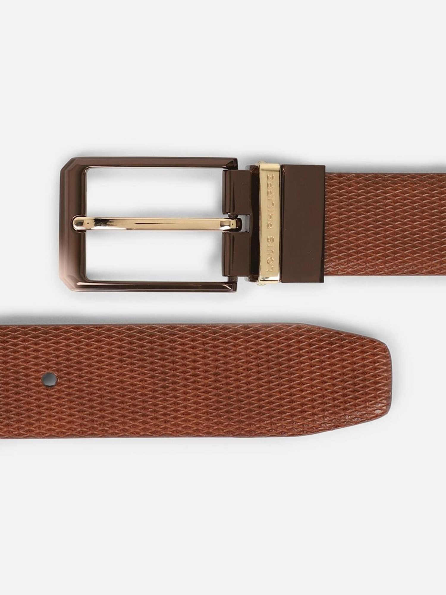 Peter England Red Canvas Solid Waist Belt for Men