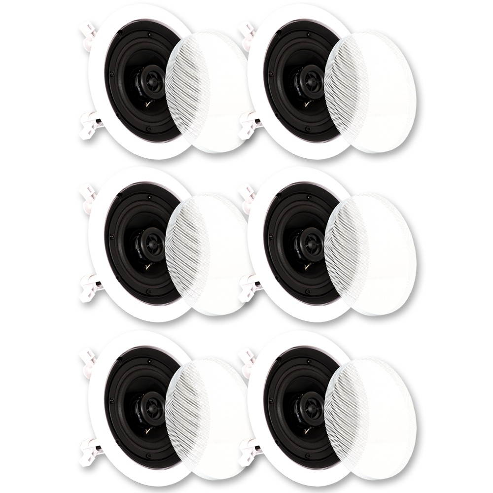 Theater Solutions CS4C In Ceiling Speakers Surround Sound Home Theater 3 Pair Pack 3CS4C