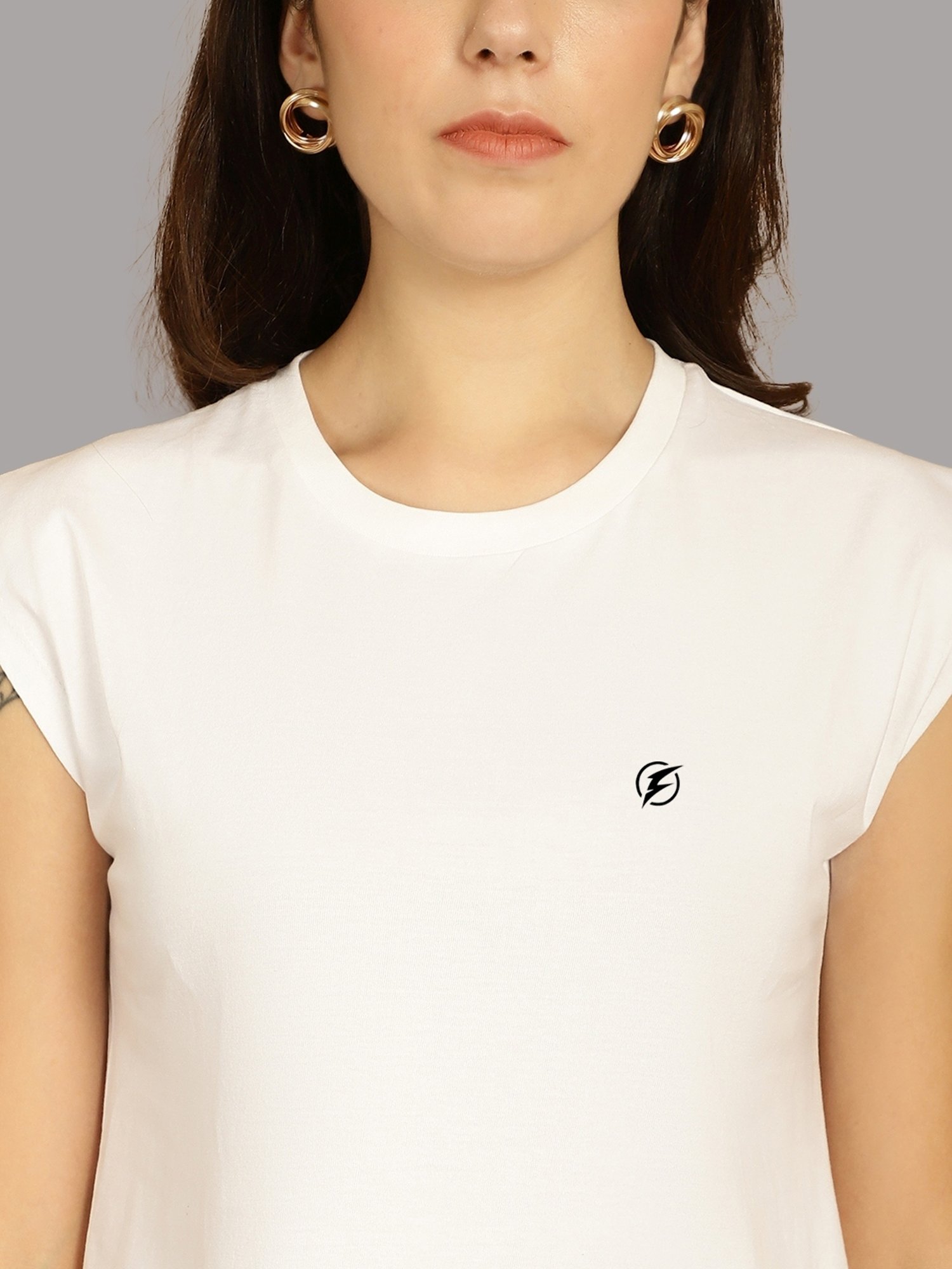 Friskers White & Grey Slim Fit Sports T-Shirts - Pack Of 2