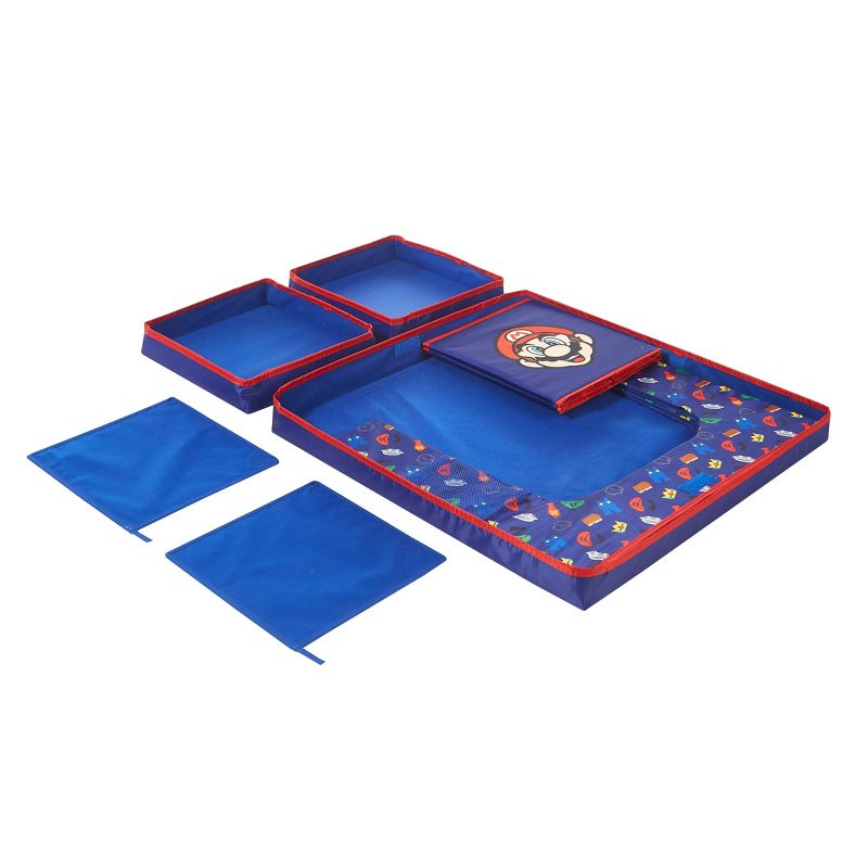 3pc Super Mario Brothers Collapsible Set with Storage Table and 2 Ottomans