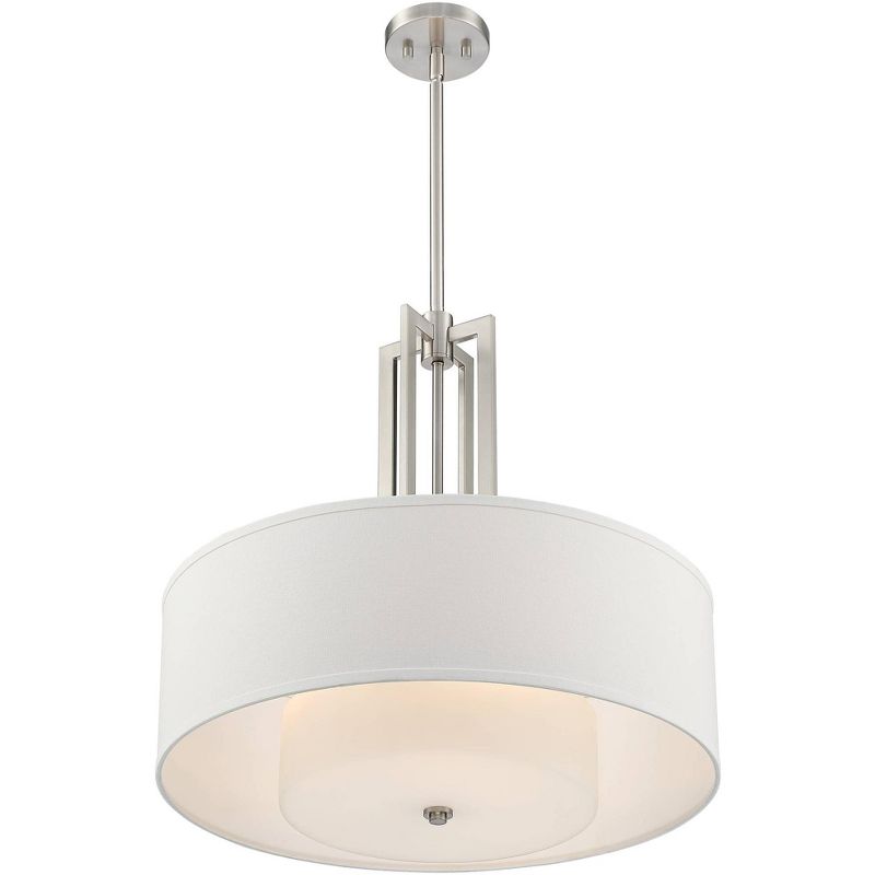 Possini Euro Design Possini Euro Adriana 24" Wide Brushed Nickel 4-Light Pendant Light