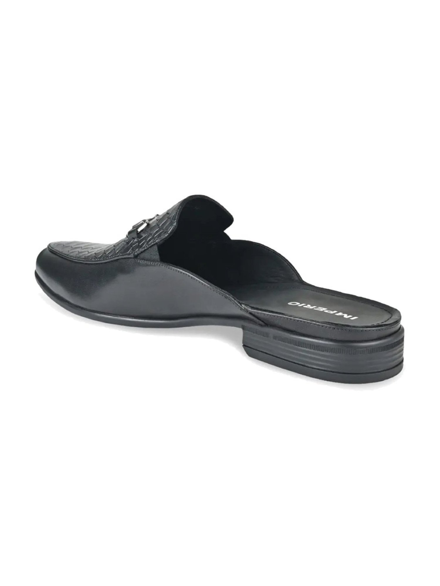 Imperio by Regal Men's Black Mule Shoes