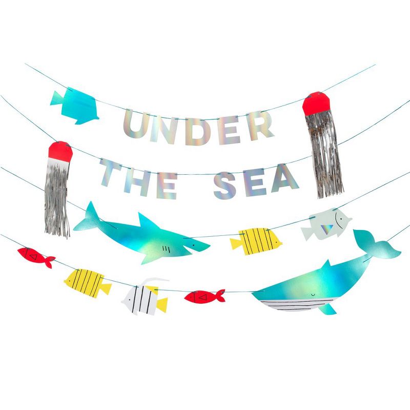 Meri Meri   Under the Sea Banner   Party Decorations and Accessories   8.25'