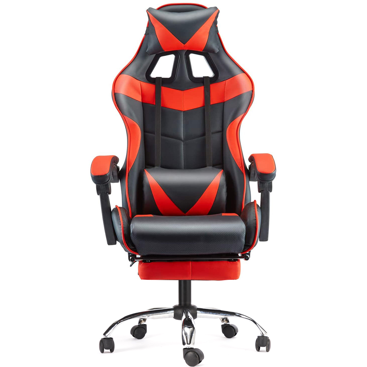 Leather Home Office Gaming Chair High Back Swivel Recliner Seat with Footrest