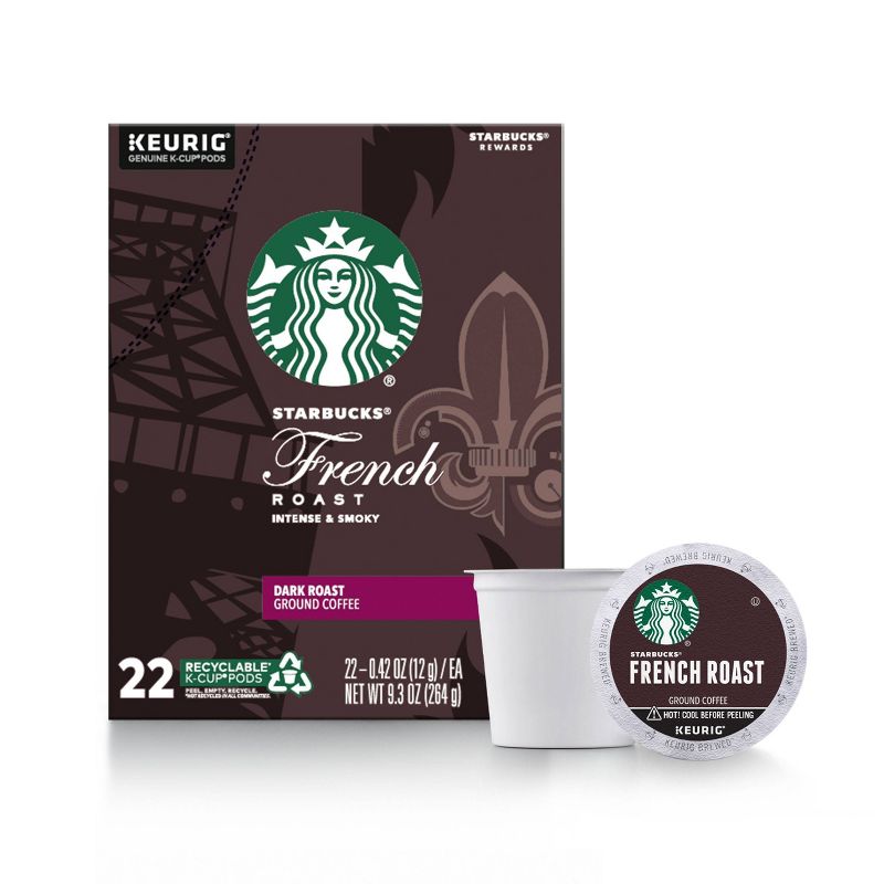 Starbucks French Dark Roast Coffee - Keurig K-Cup Pods - 9.3oz/22ct