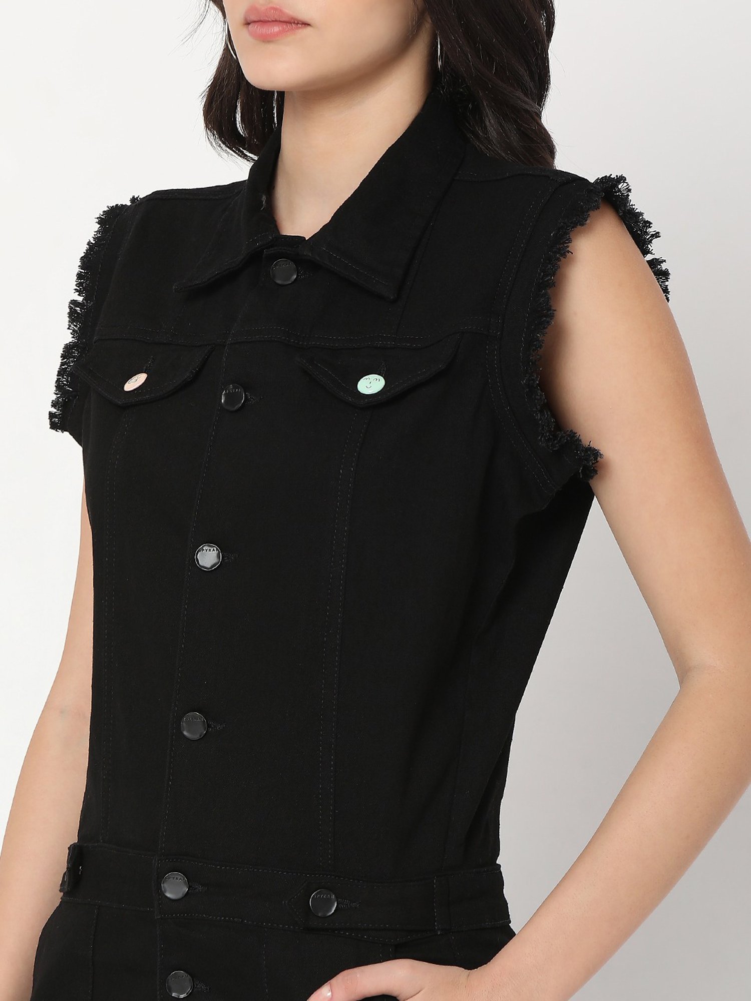 Spykar Black Maxi Jumpsuit