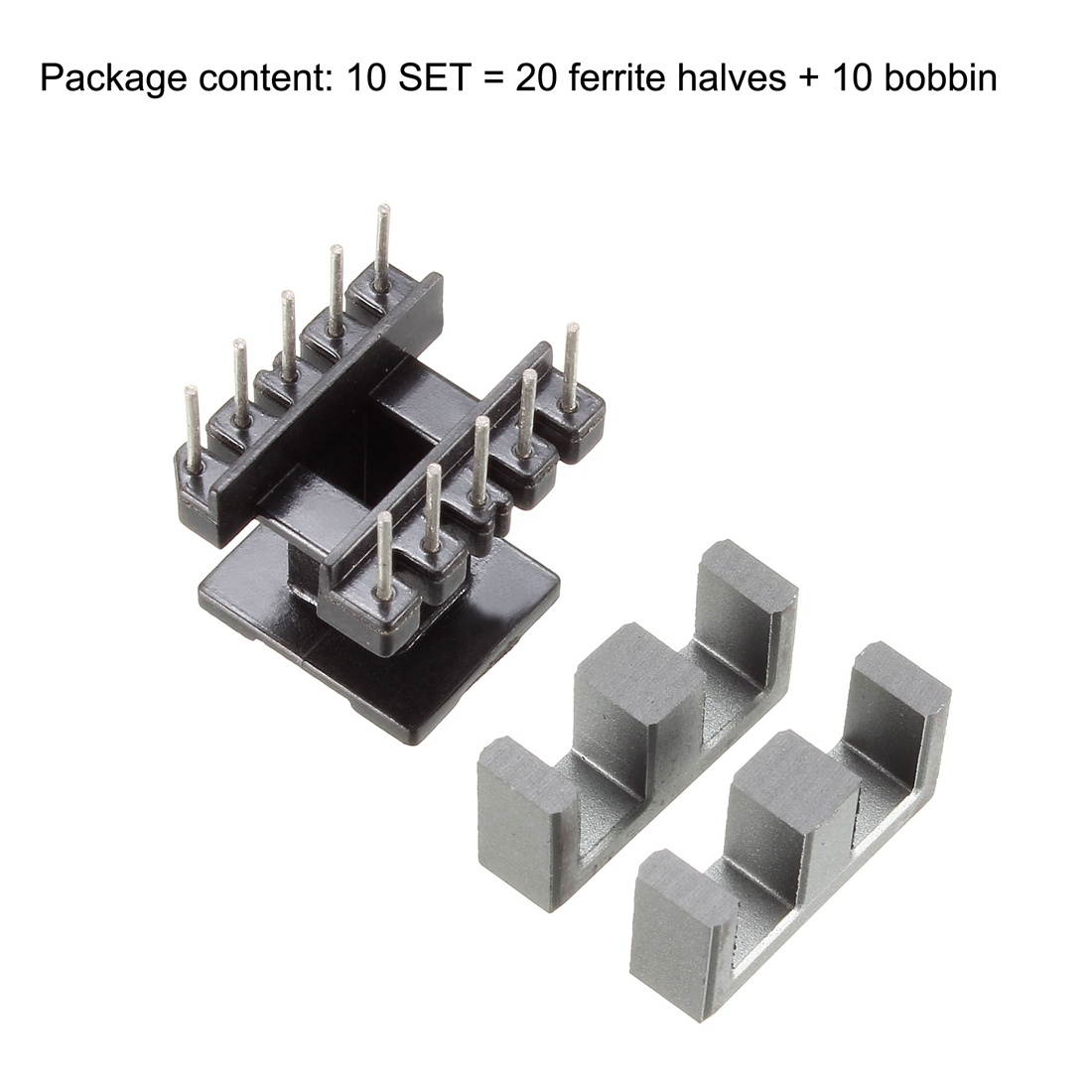 10 Sets EE16 5 with 5pin Transformer Bobbin PC40 Ferrite Core Vertical 20 Ferrite Halves and 10 Bobbin