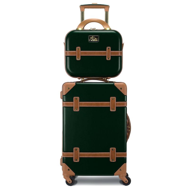 Chariot Travelware CH-505 Hunter 2pc Luggage Set - Dark Green