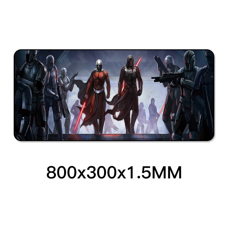 HISPETECH Star Wars Mouse Pad 800x300mm Large Mouse Pad Locking Edge Nature Rubber Computer Gaming Mousepad XL for PC Laptop Desktop