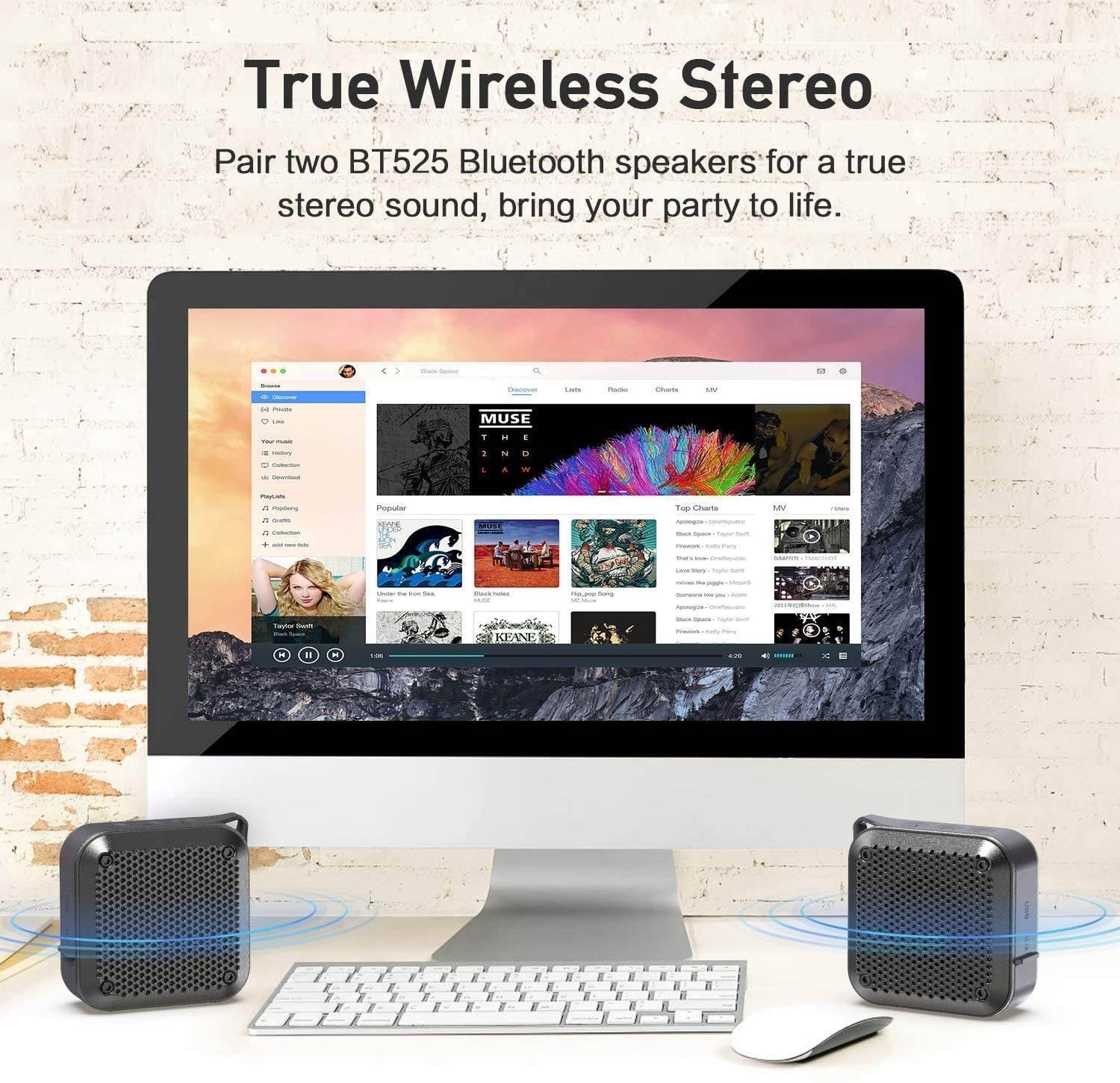 IPX7 Waterproof Bluetooth Speakers Portable Wireless, Shower Speakers with TWS Stereo, Support TF SD Aux Mic, Mini Small Outdoor Speaker with Hook for Bathroom Bike Boat Vacation Accessories(Black)