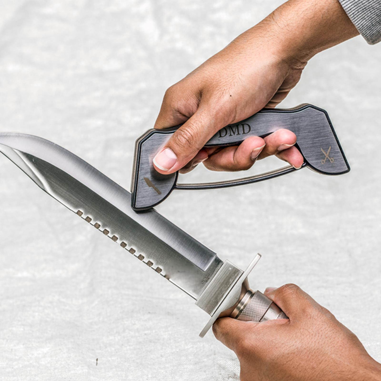 ASR Outdoor 2 in 1 Dual End Tungsten Carbide Knife and Scissor Sharpener