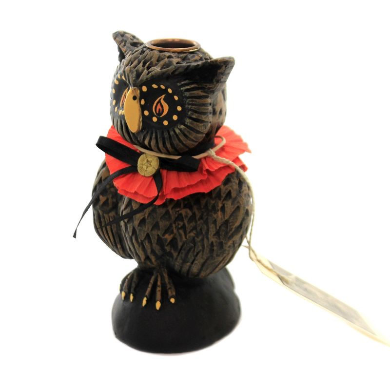 Charles Mcclenning 6.0" Issac Candle Holder Owl Bird Halloween  -  Decorative Figurines