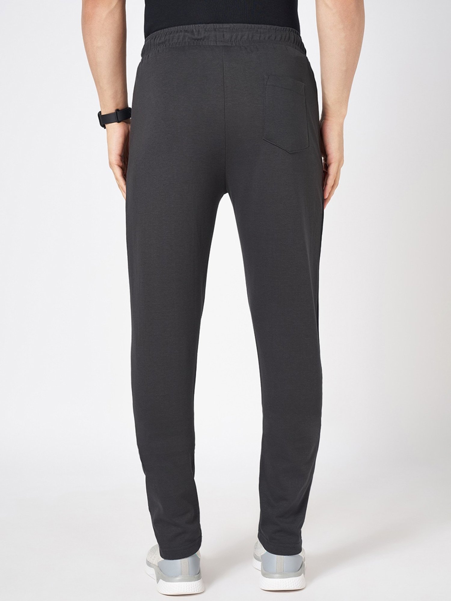 Ajile By Pantaloons Black Cotton Regular Fit Trackpants