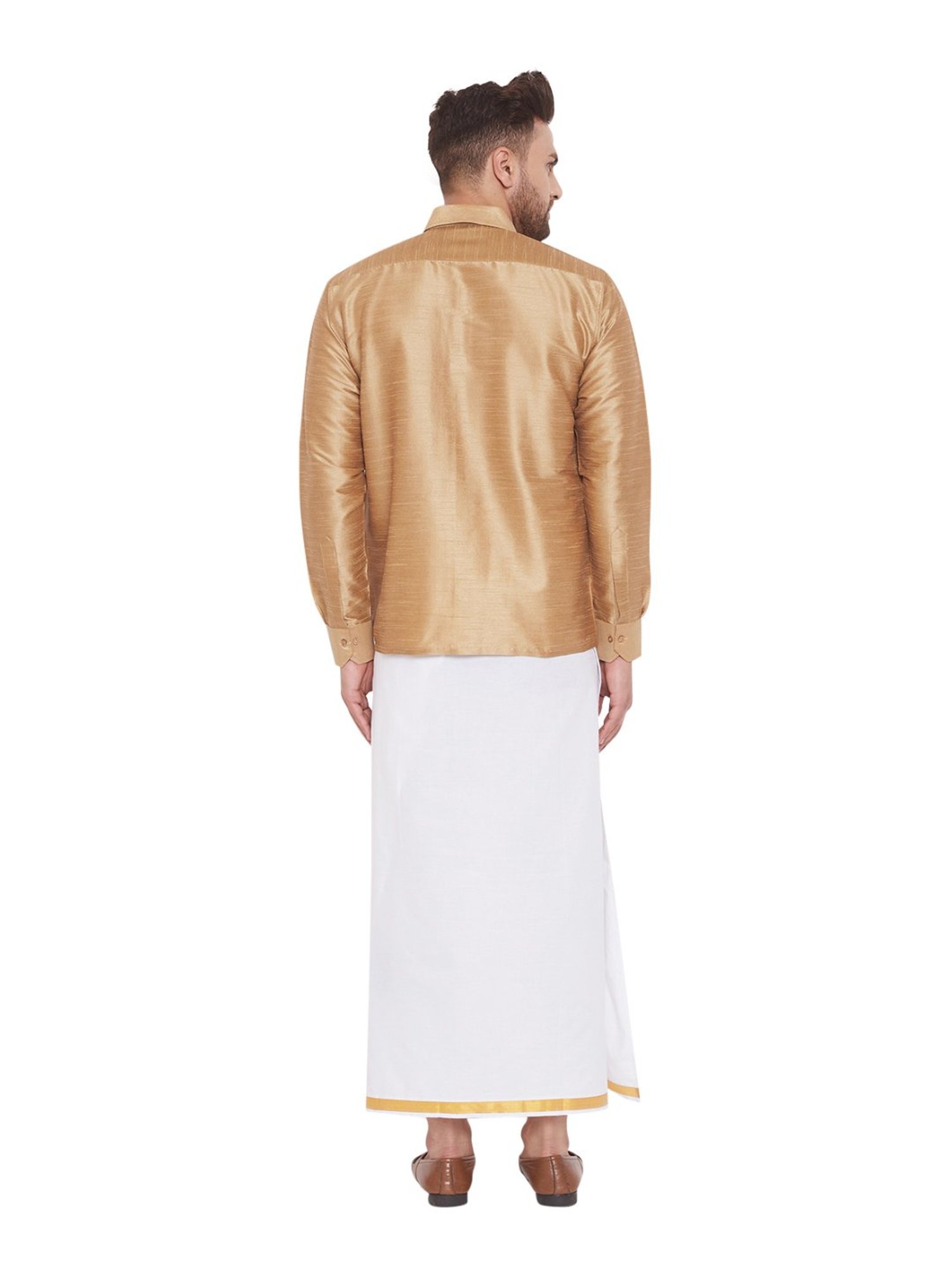 Vastramay White Cotton Straight Fit Embroidery Ethnic Suits