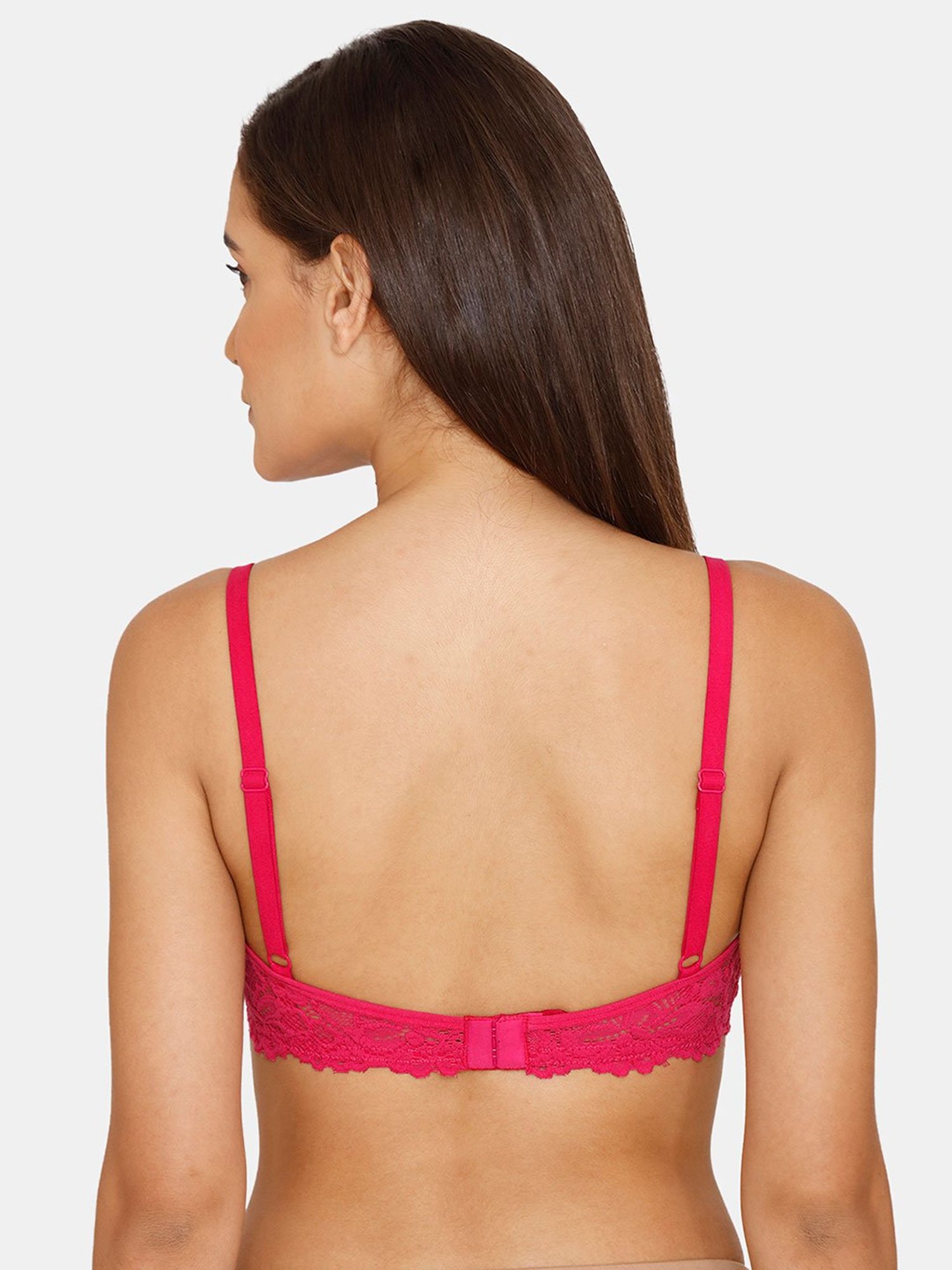 Rosaline by Zivame Fuchsia Red Non Wired Non Padded Full Coverage Bra