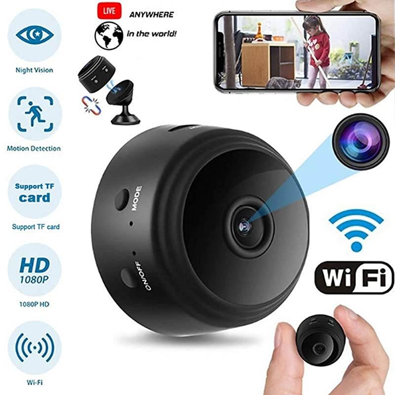 Spy Camera Wireless Hidden HD 1080P Small Security Video Camera Mini Nany Cam with Night Vision and Motion Activated Indoor Use Security Cameras Surveillance Cam for Car Home Office