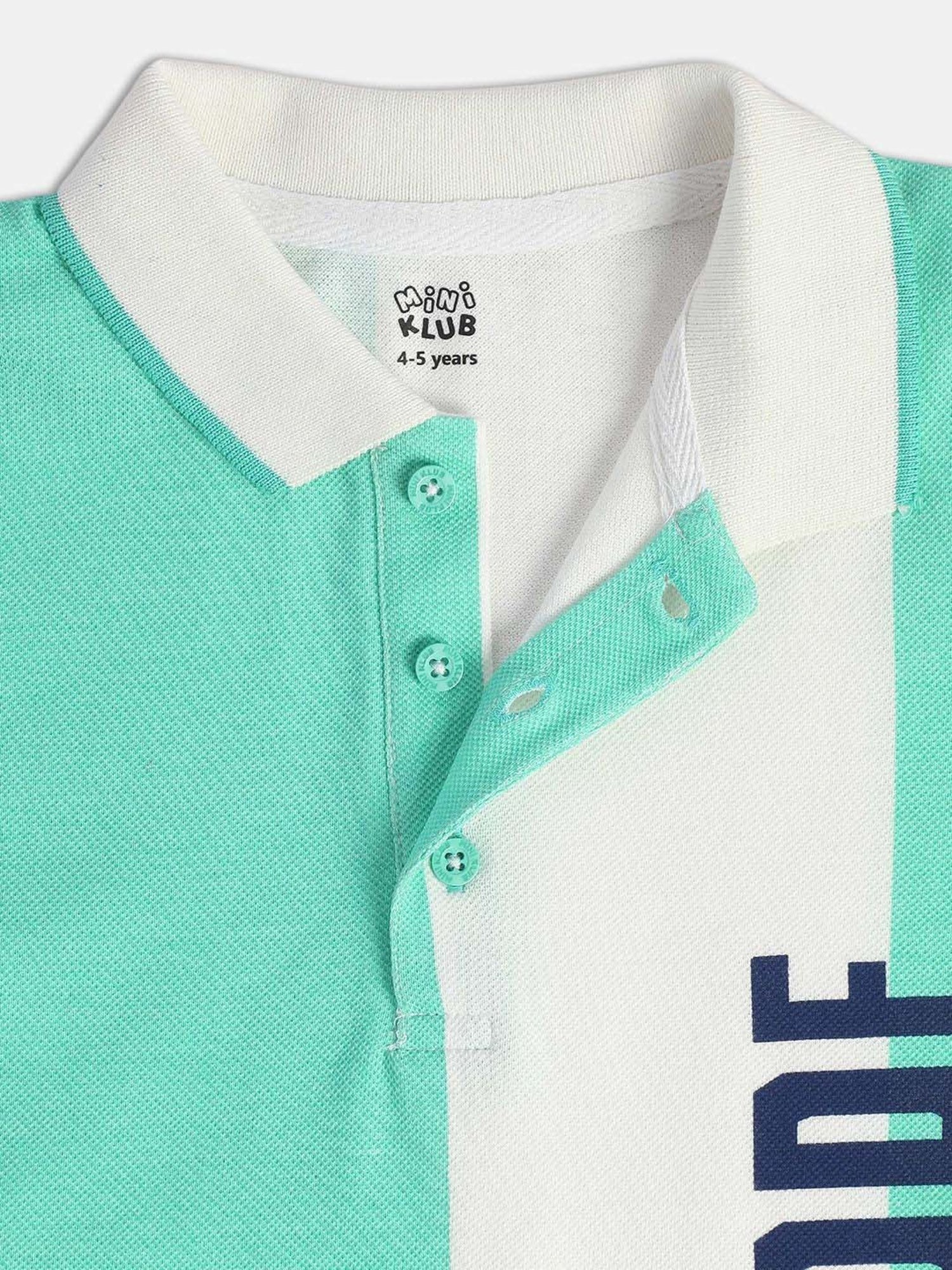 MINIKLUB Kids White & Blue Striped Polo T-Shirt