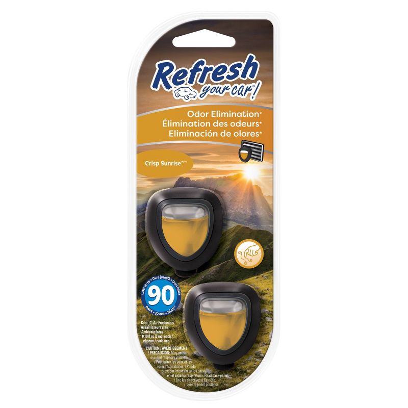 Refresh Your Car 2pk Mini Diffuser Crisp Sunrise