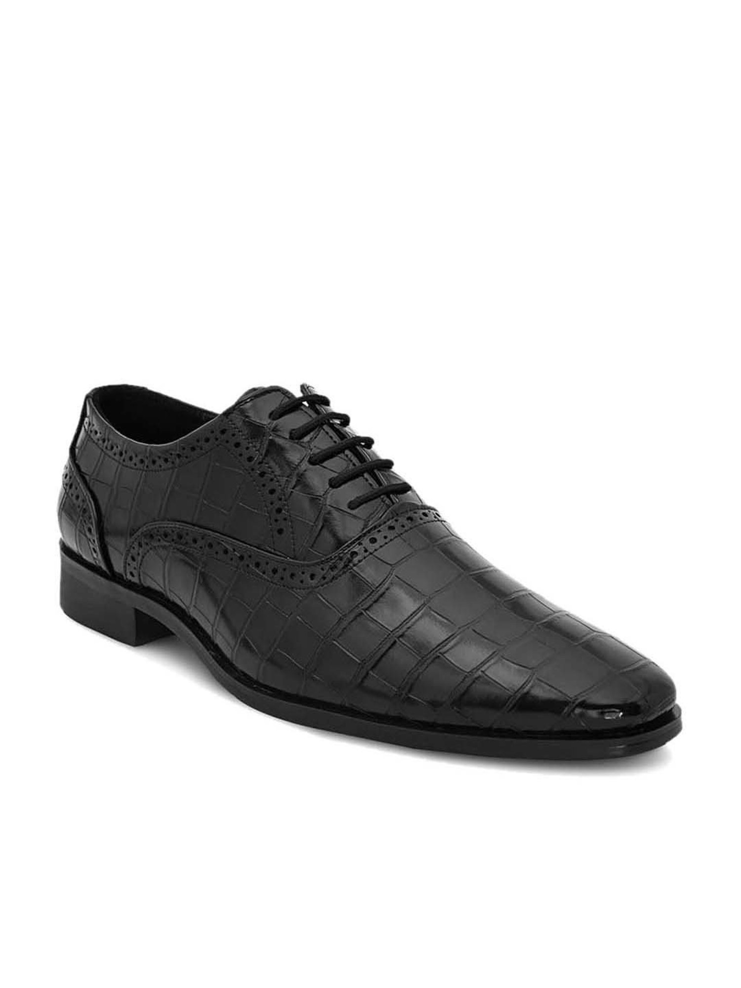 Hydes N Hues Men's Black Oxford Shoes