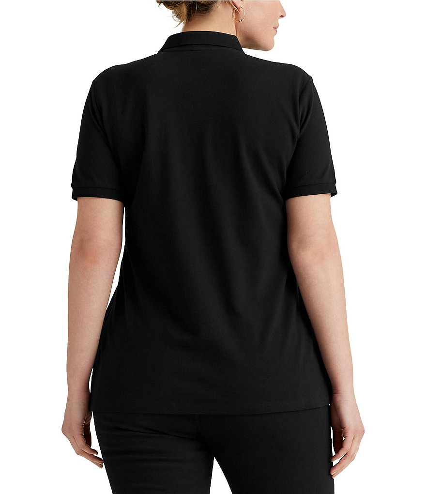 Lauren Ralph Lauren Plus Size Polo Neck Short Sleeve Pique Polo Shirt