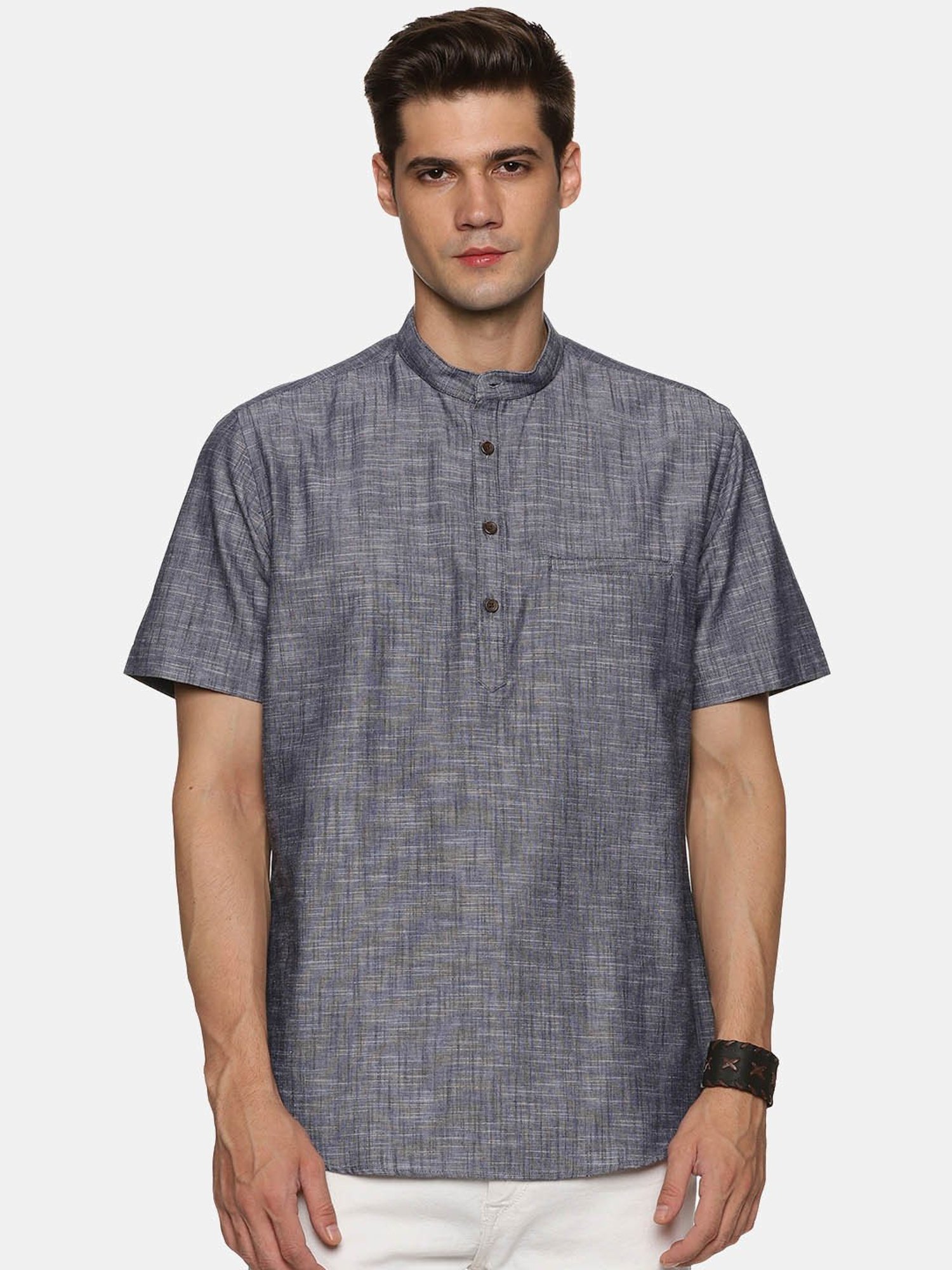 Don Vino Grey Regular Fit Shirt