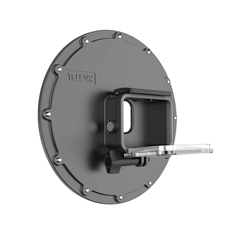 Telesin Dome Port Lens Compatible with GoPro Hero 7 Black, Hero 6, Hero 5 Black, Hero(2018) Waterproof Housing Case Hand Floating Grip Trigger Transparent Cover Underwater Diving Photography