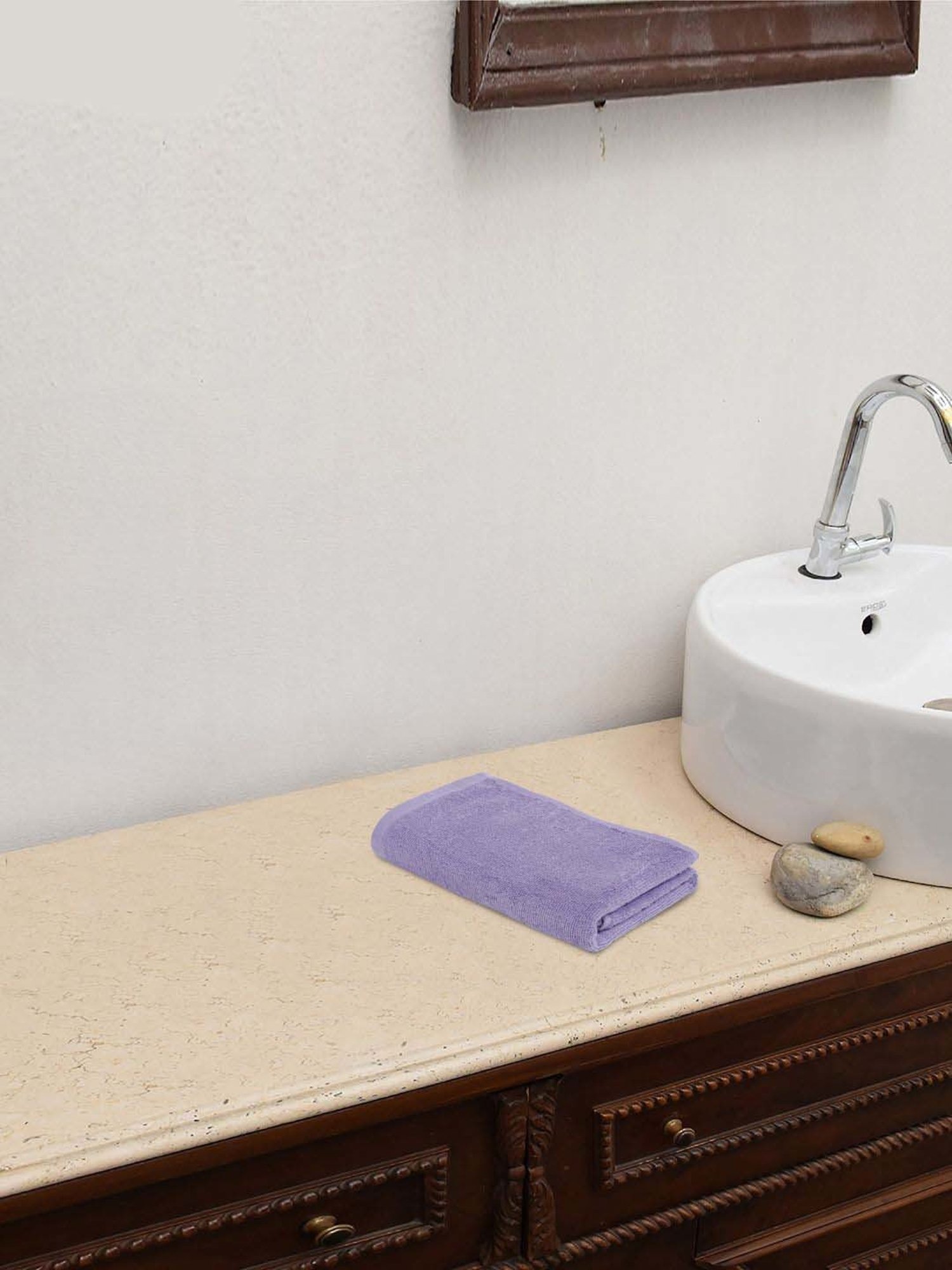 Creeva Purple Cotton 400 GSM Towel - Set of 2