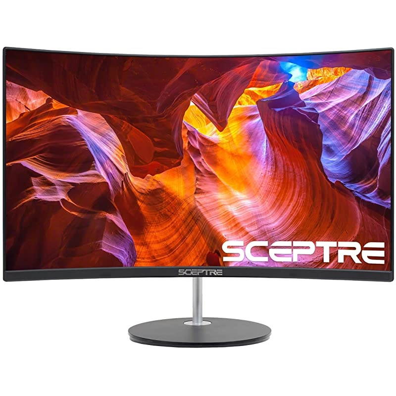 24" Curved 75Hz Gaming LED Monitor Full HD 1080P HDMI VGA Speakers, VESA Wall Mount Ready Metal Black 2019 (C248W-1920RN)