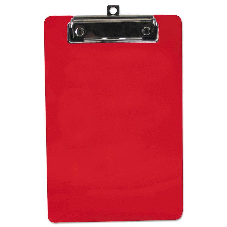 Saunders Clipboard, Memo Size, Plastic, Red Red  Plastic  00518