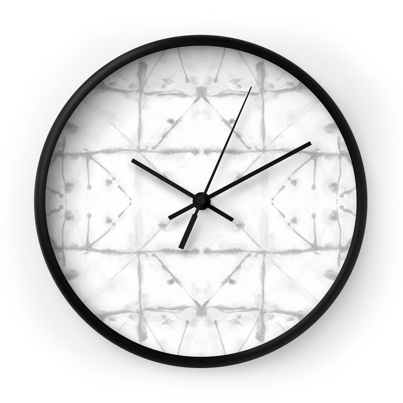 20" Metal Cut Out Roman Numeral Wall Clock Black - Patton Wall Decor