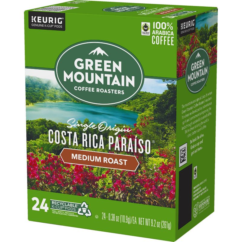 Green Mountain Coffee Costa Rica Paraiso Keurig K-Cup Coffee Pods - Medium Roast - 24ct