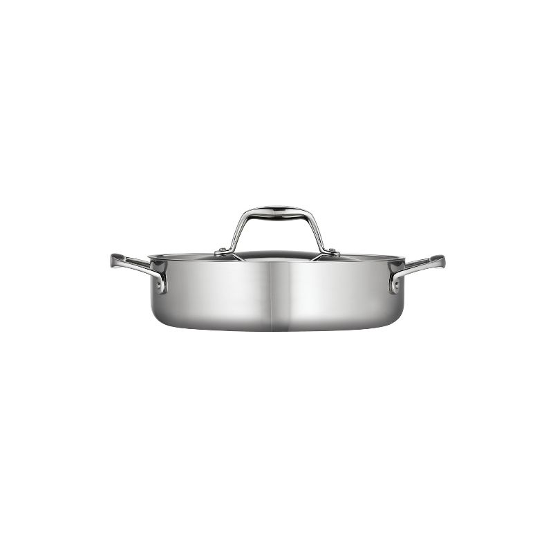 Tramontina Gourmet Tri-Ply Clad 3qt Braiser with Lid Silver