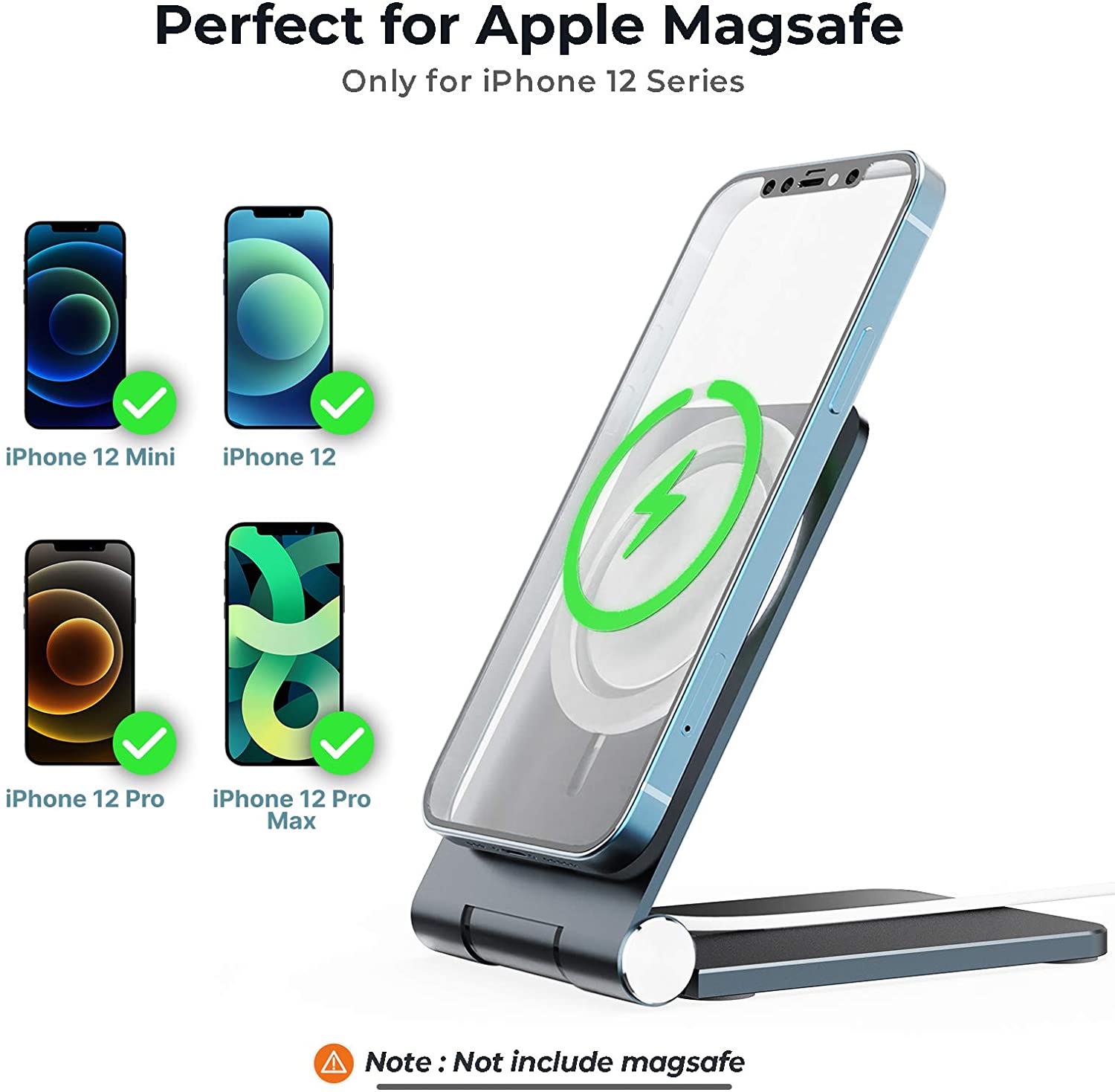 Ochine Stand for Magsafe Charger Adjustable Charging Station Dock for iPhone 12 Pro Max Mini Wireless Charger