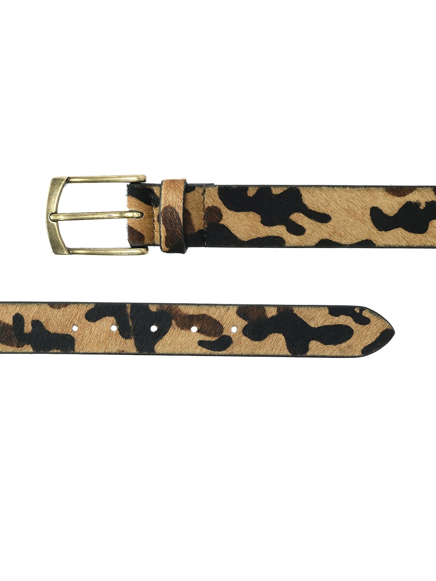 Aditi Wasan Brown & Black Leather Waist Belt for Women