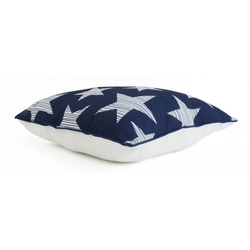 Décor Therapy 20"x20" Star Spangled Throw Pillow Blue/White