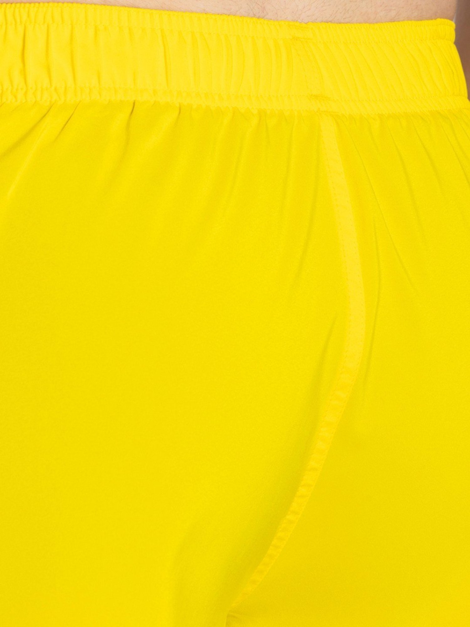 Adidas Yellow Regular Fit Swim Shorts