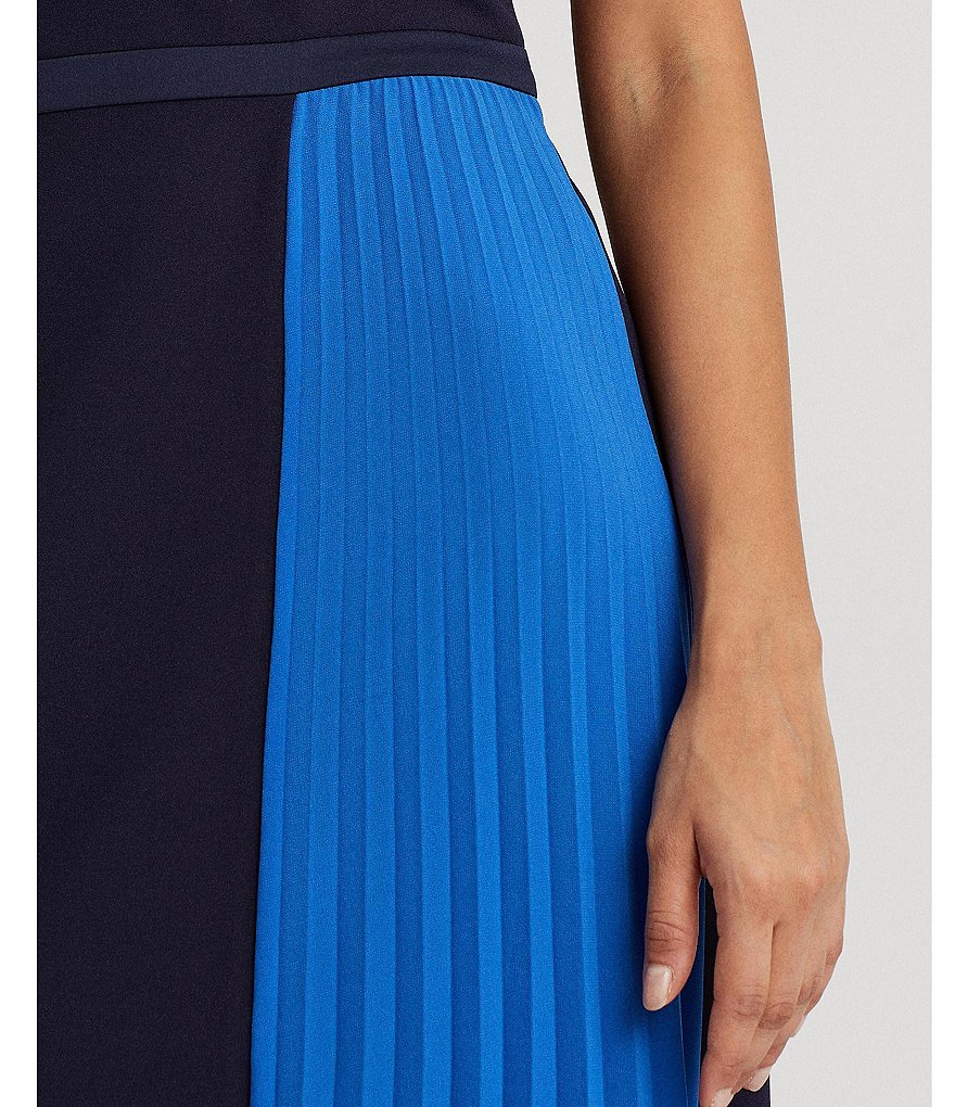 Vince Camuto Halter Bow Neck Sleeveless Midi Dress with Side Seam Pockets