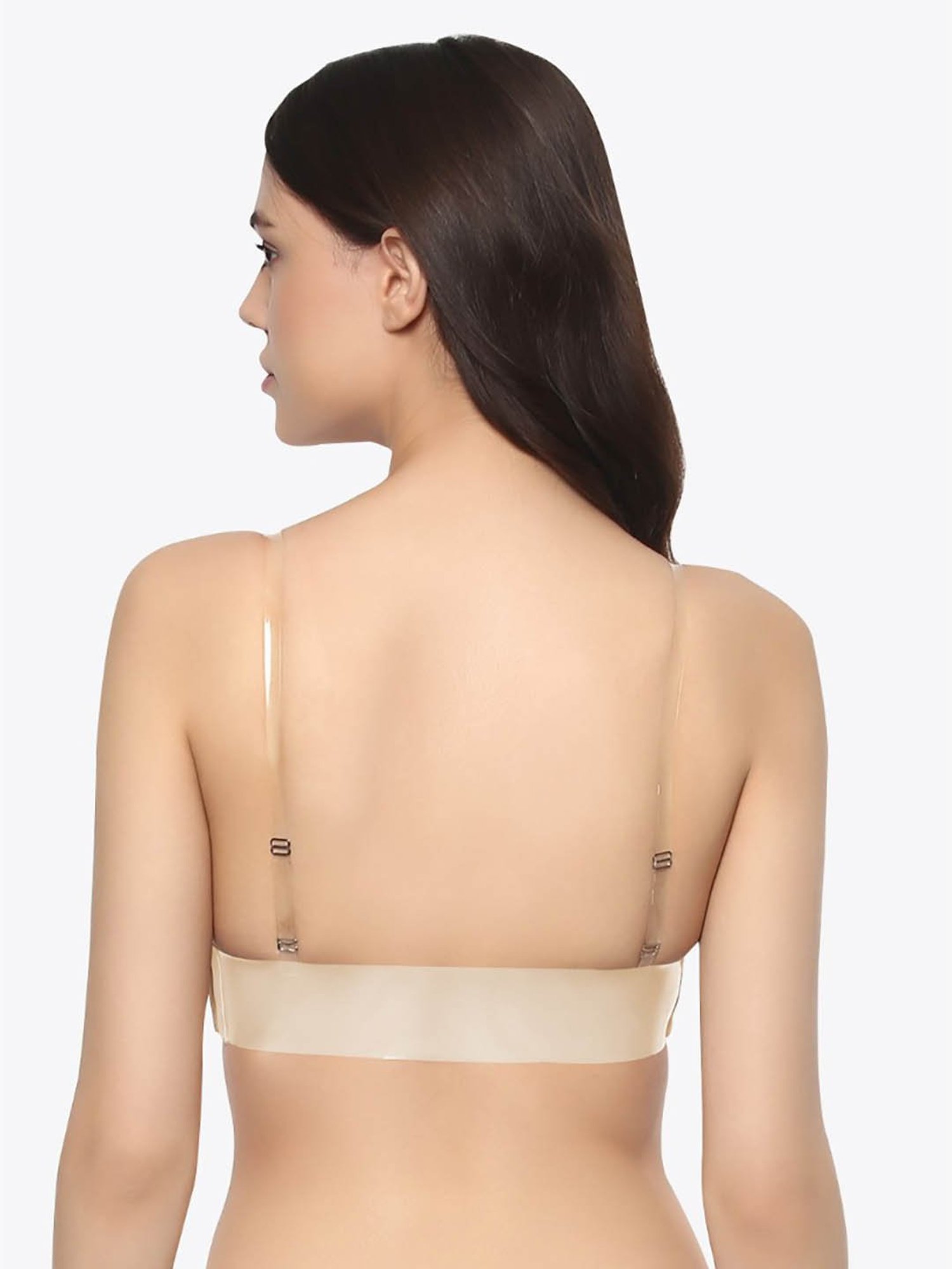 Soie Beige Non Wired Non Padded Half Coverage Multiway Bra