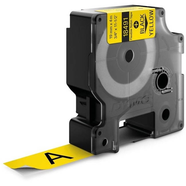 Dymo LABEL, DYMO RHINO, YELLOW 3/4"x11.5'