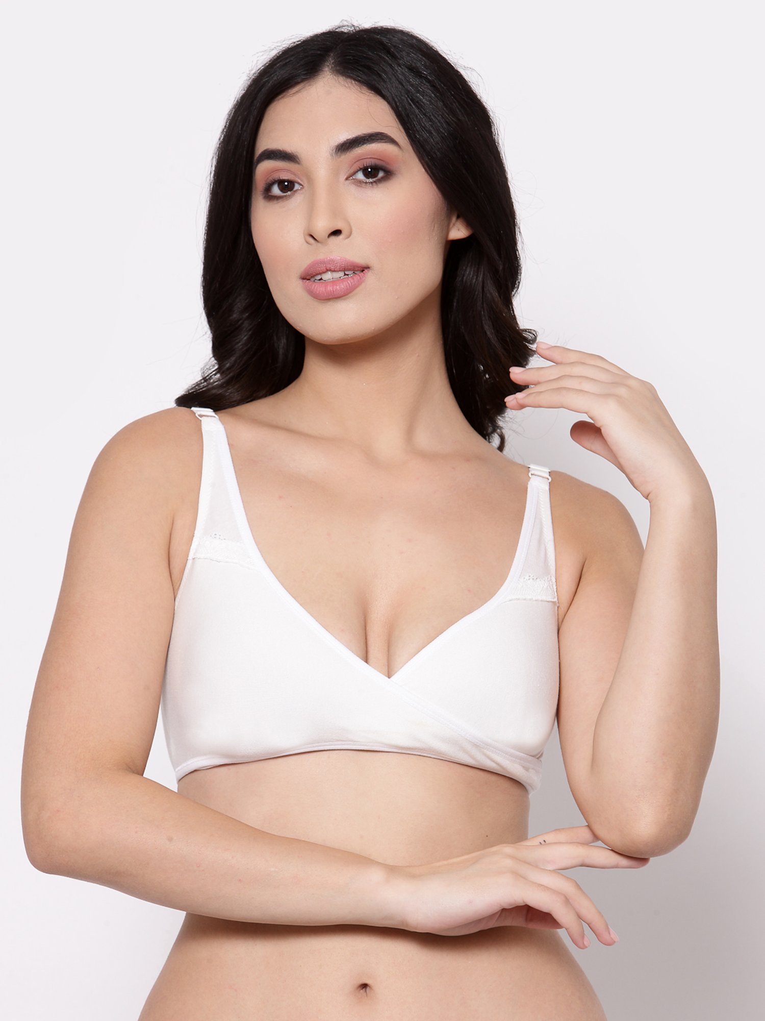 Inner Sense White Non Wired Non Padded Nursing Bra