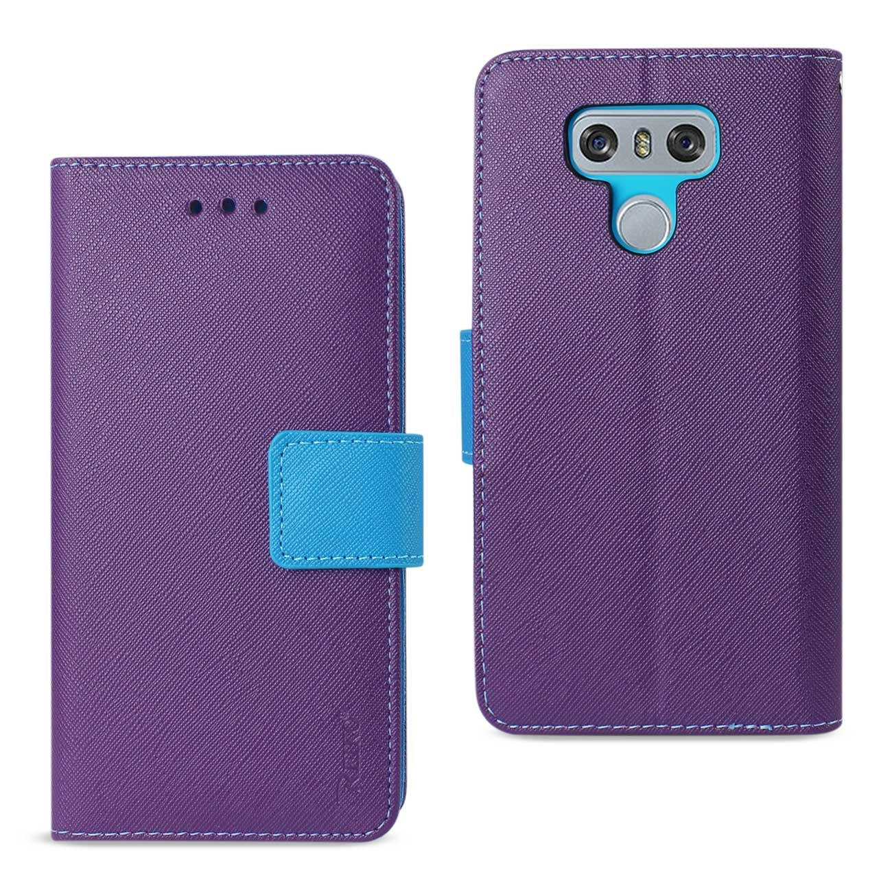 REIKO LG G6 3-IN-1 WALLET CASE IN PURPLE
