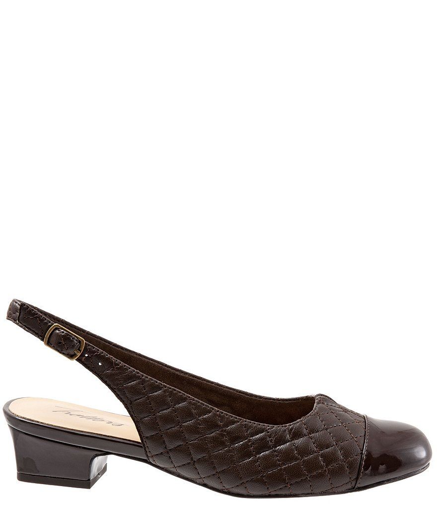 Trotters Dea Quilted Leather Sling Pumps