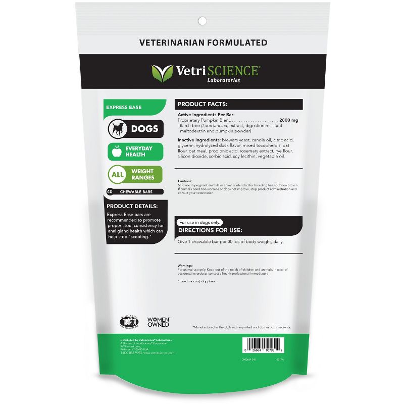 Vetriscience Laboratories Express Ease chews for Dogs 40 ct