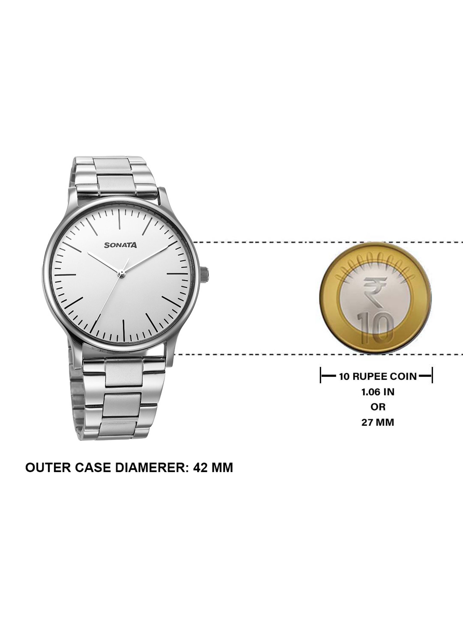 Sonata 77105SM20W Aspire 3.0 Analog Watch for Men