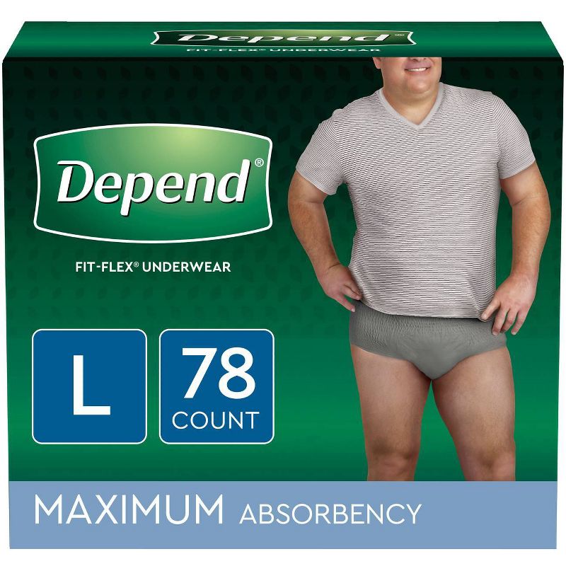 Depend Men's Underwear Max Absorbency - Large - 78ct