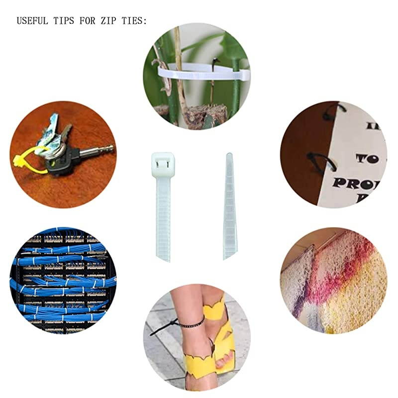 Inch Zip Ties, 300pcs Nylon Cable Ties YELLOW