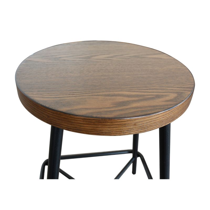 Set of 2 24" Inez Counter Height Barstools Black - Carolina Chair & Table