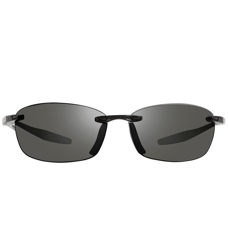Revo Descend E RE 4060 01 GY Unisex Rectangle Polarized Sunglasses Black 64mm