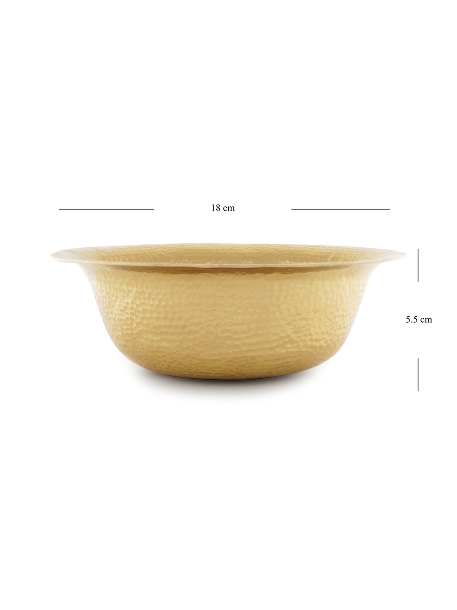 Pure Home and Living Gold Aluminium Textured Decorative Bowls